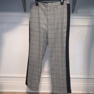 Forever21 grey large check cuffed pants men’s 31